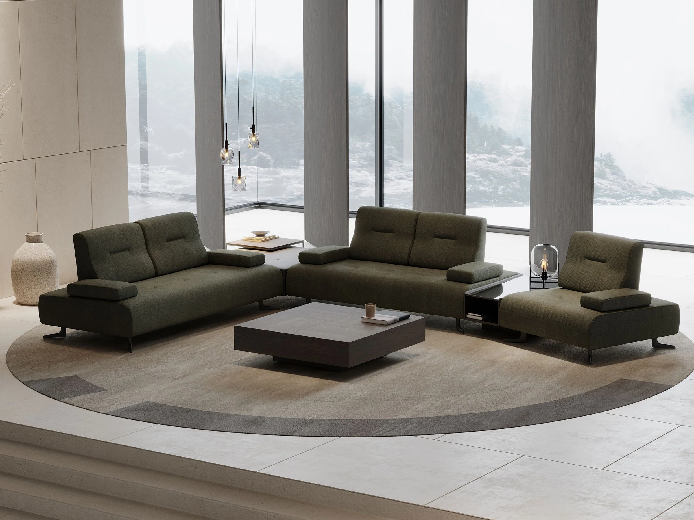 Panna Corner Sofa with Integrated Table - Image 6